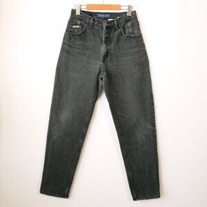Vintage 90s distressed black high rise jeans